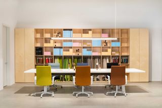 Desks, chairs and storage furniture by Arper at its new LA showroom