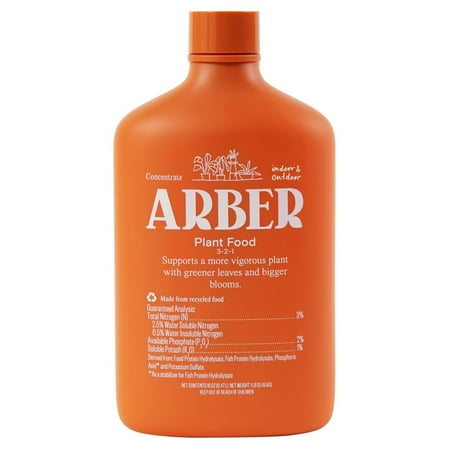 Arber Organic Plant Food Indoor &amp;amp; Outdoor 3-2-1 Fertilizer Concentrate, 16oz