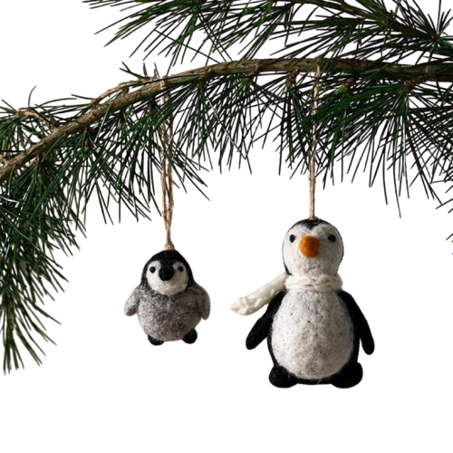 Tow penguin baubles