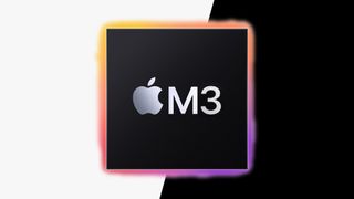 Een mock-up van het mogelijke Apple M3-logo