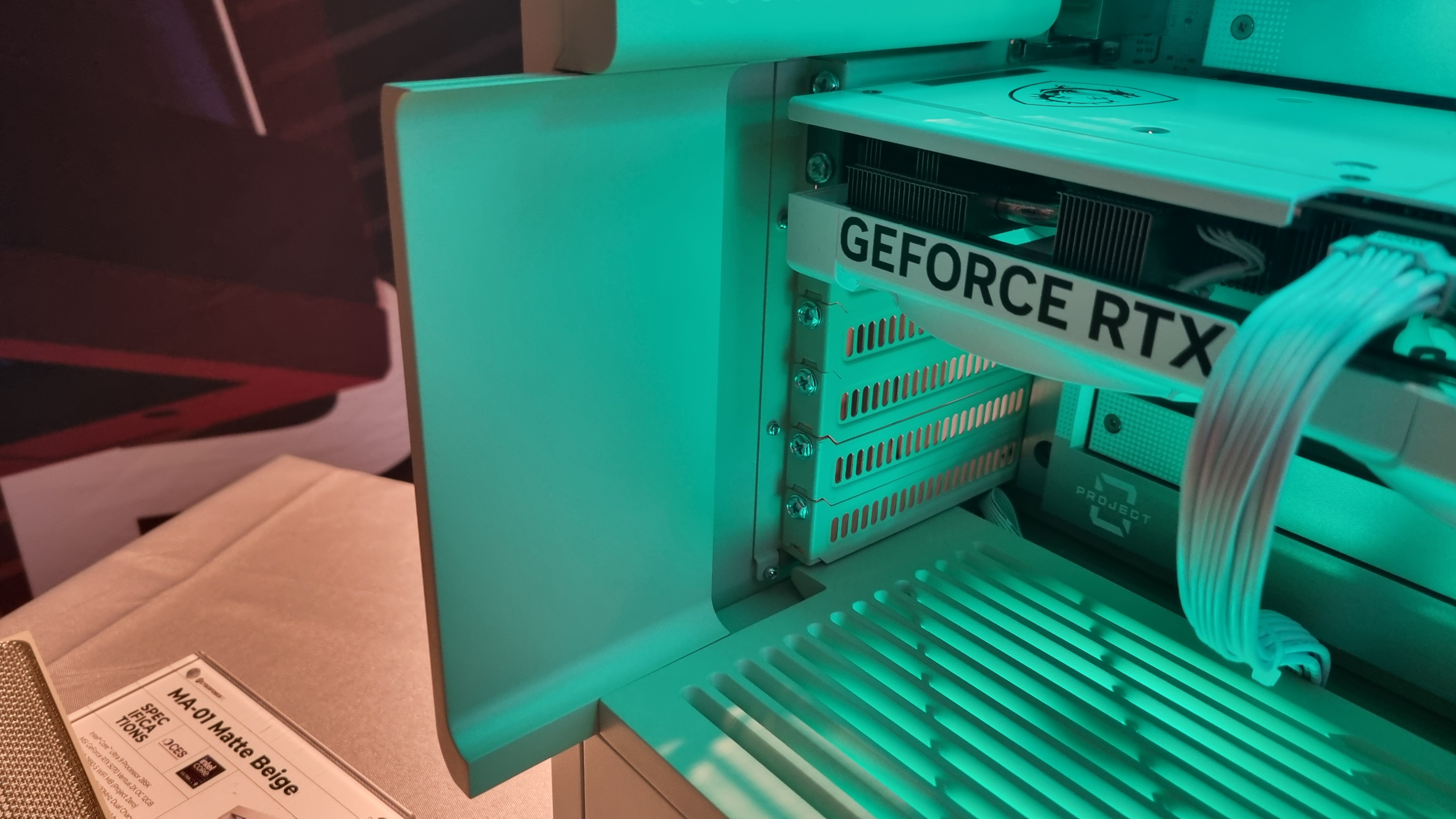 Various angles of a CyberPower PC MA-01 case at Compute 2026