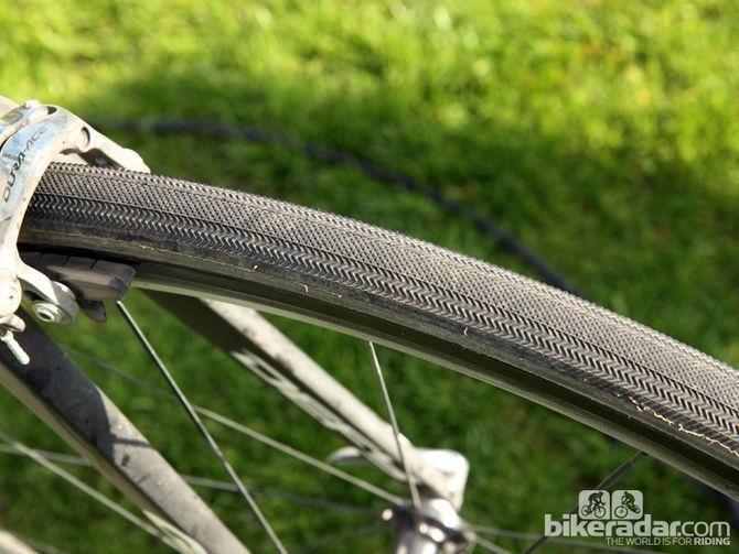 John Degenkolb (Giant-Shimano) crossed the line on Dugast Paris-Roubaix tubulars