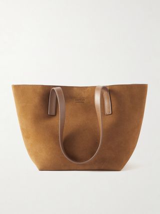 + Net Sustain Easton Medium Leather-Trimmed Suede Tote