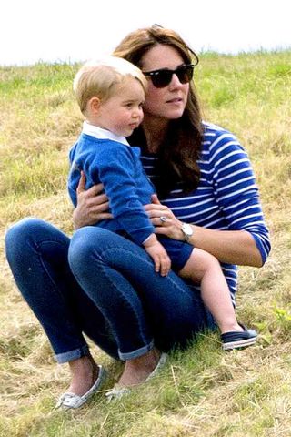 The Duchess Of Cambridge And Prince George At A Polo Match