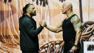 Roman Reigns and The Rock join forces at the WWE WrestleMania XL Kickoff press conference