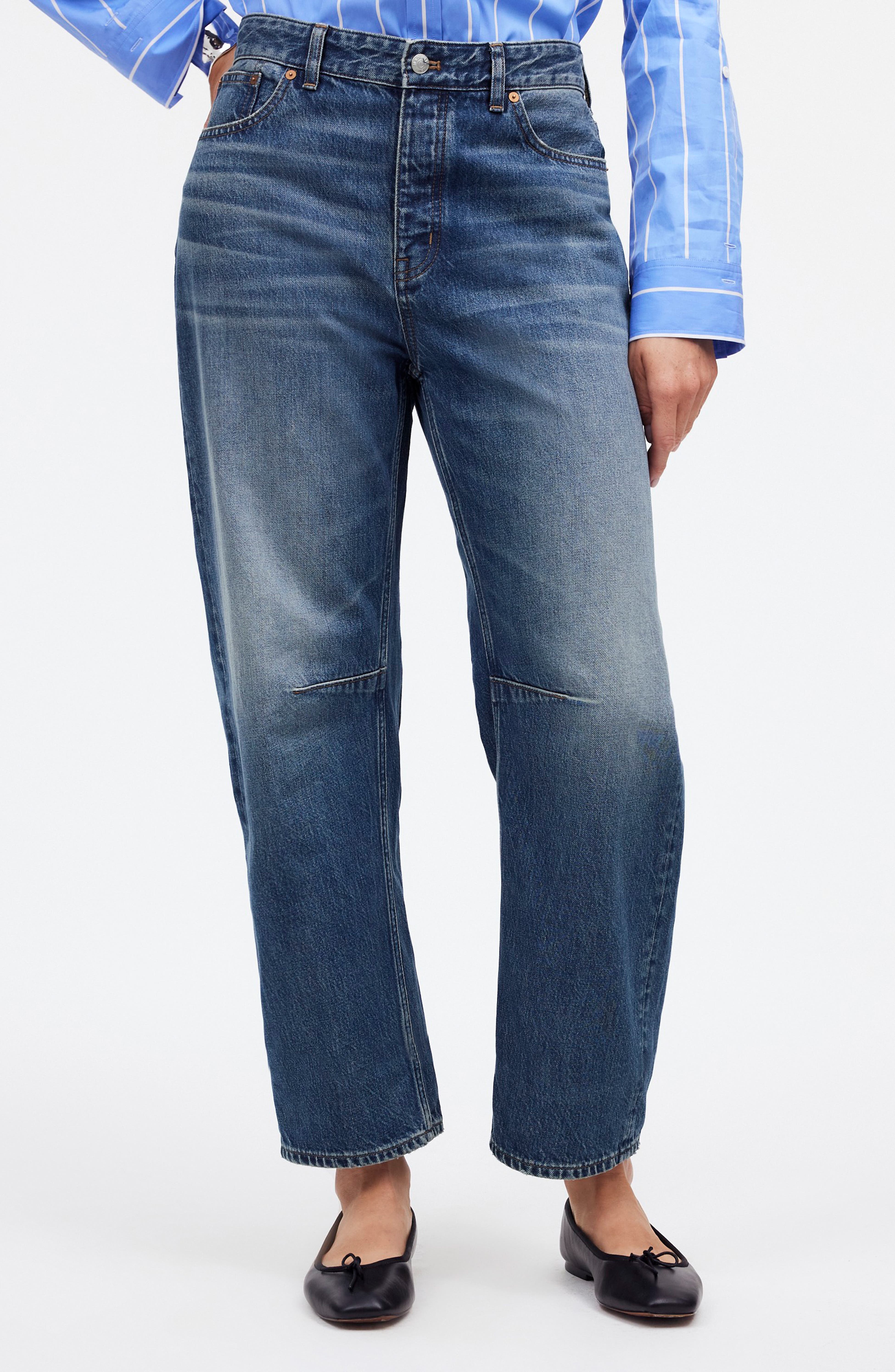 Madewell, Darted Barrel Leg Jeans