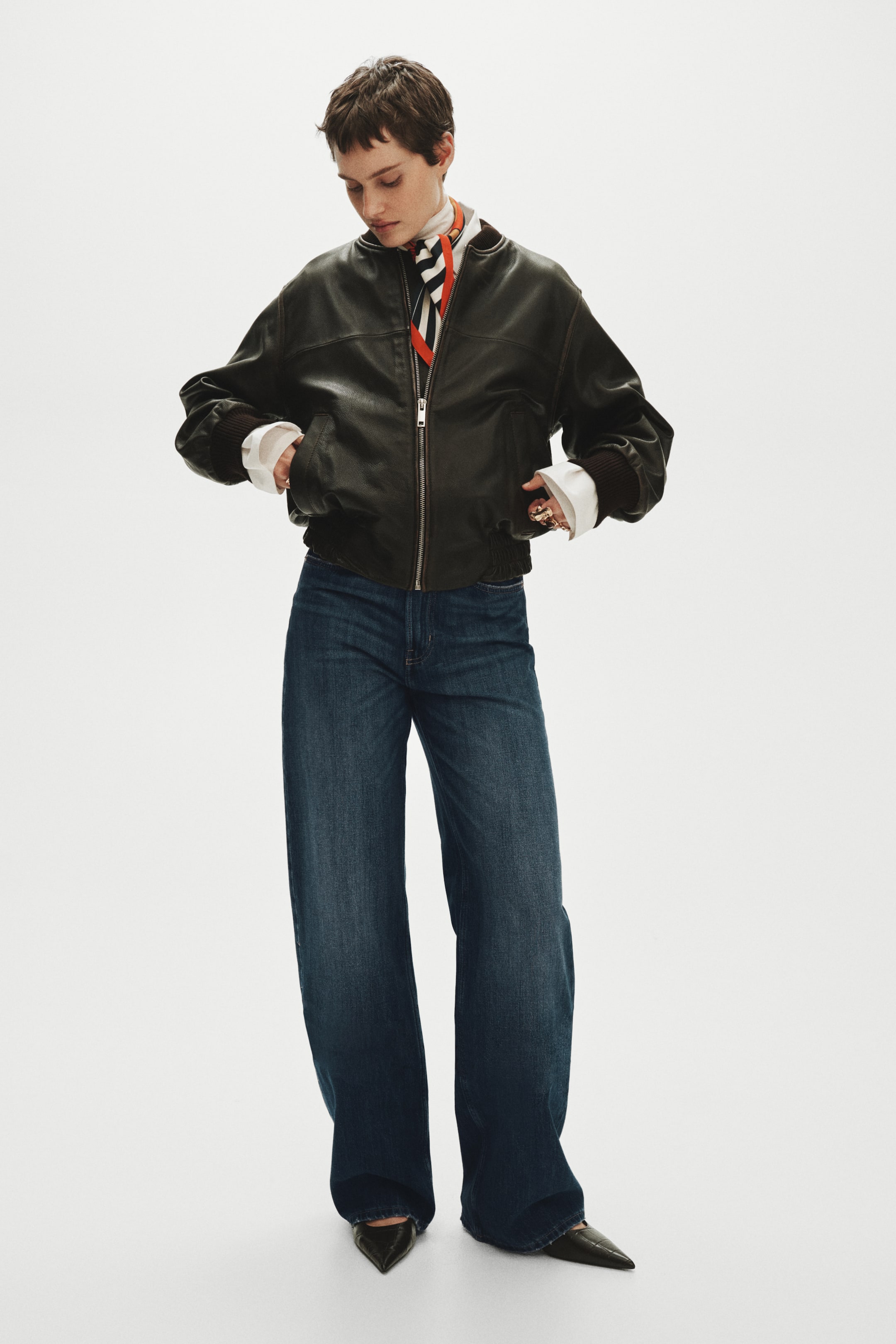 Wide High Waist Jeans - Black