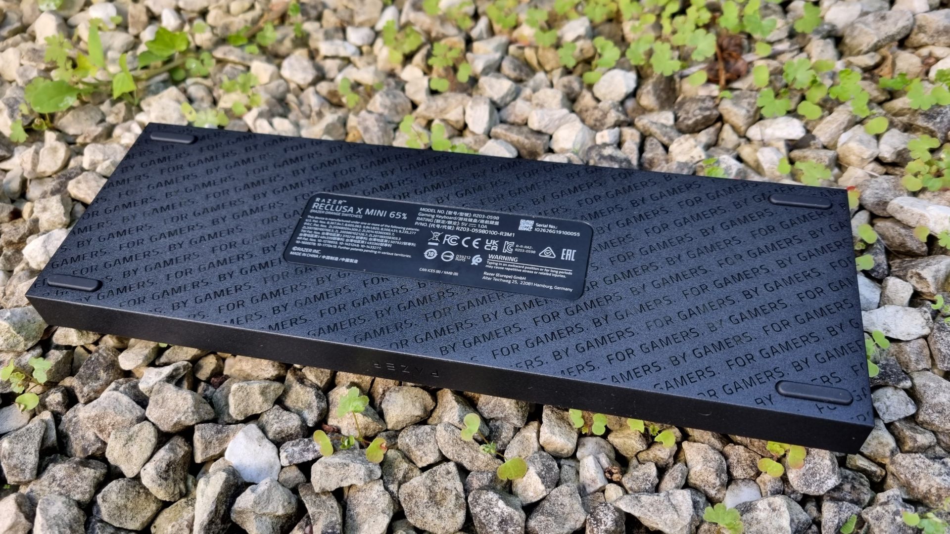 The rear of the Razer Reclusa X Mini 65%