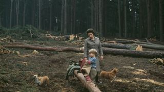 Queen Elizabeth and Prince Edward with Corgis