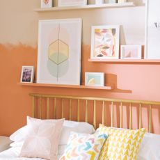 peach bedroom wall