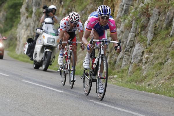 Danilo Hondo (Lampre) and Jerome Pineau (Quick Step) were the last to survive the early break