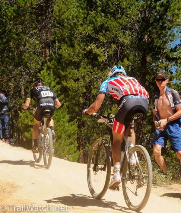Levi Leipheimer (Team Radio Shack) took the lead for good at the bottom of the final Powerline climb.