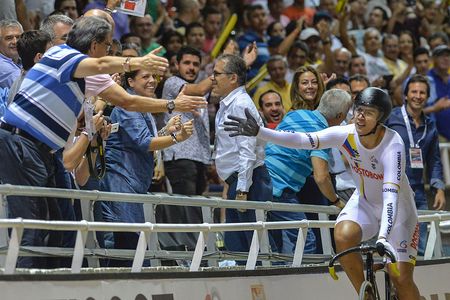 Fabian Puerta thrilled the home crowd with his keirin victory