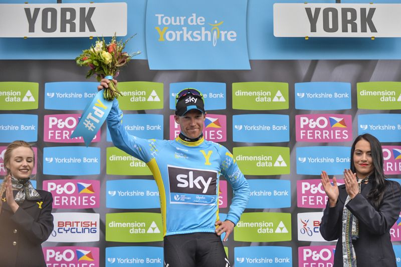 Lars Petter Nordhaug (Team Sky) collects another race leader's jersey