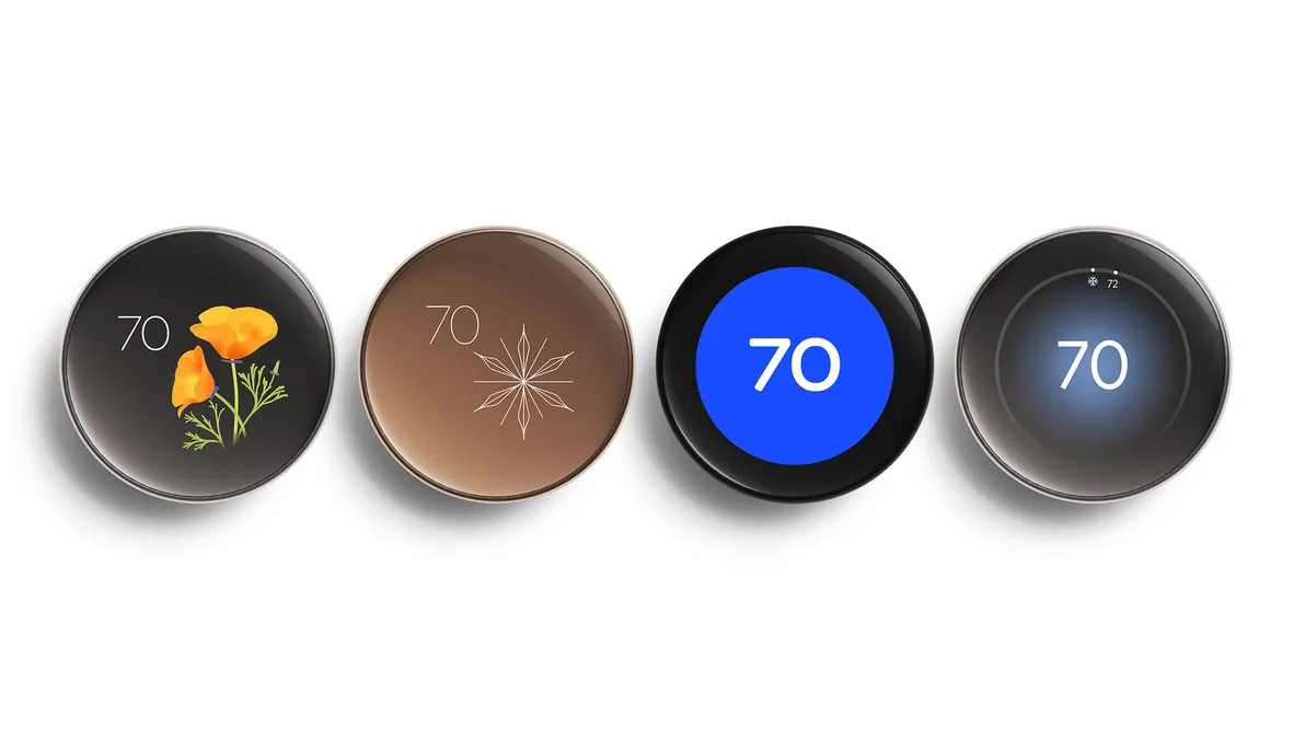 The new Farsight faces for the Nest Learning Thermostat