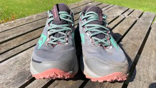 Saucony Xodus Ultra 2 trail running shoes closeup