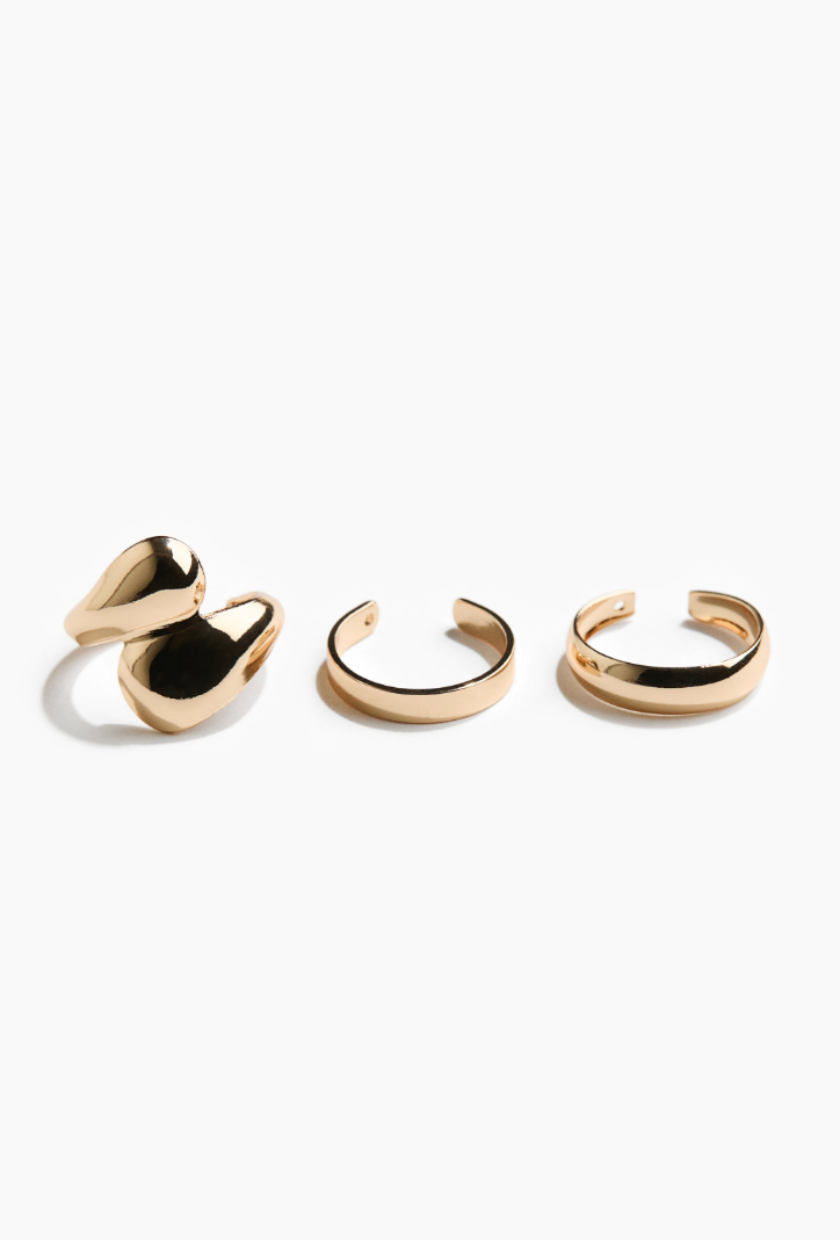H&amp;amp;M, 3-Pack Metal Toe Rings