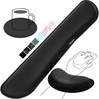Gimars Fabric Gel Memory Foam Keyboard Wrist Rest Set