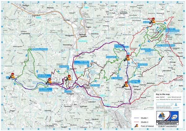 The course map for the 2009 UCI Marathon World Championships
