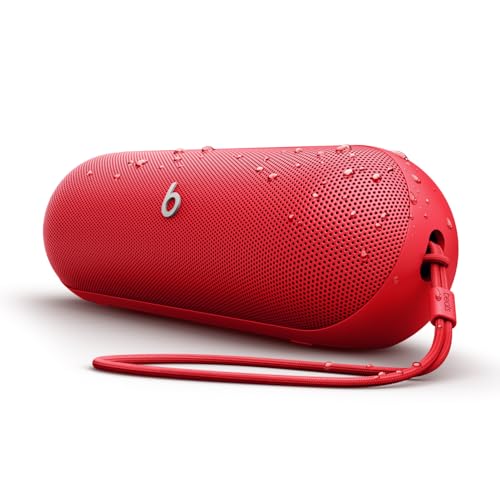 Beats Pill - Portable Bluetooth Speaker - Up to 24h Battery Life, Water Resistant, Bluetooth, Apple & Android Compatible, Seriously Loud Sound for Home, Outdoor and Travel – Statement Red