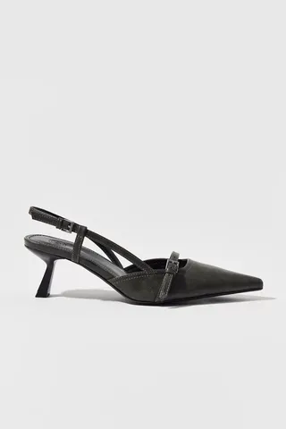 Uo Capri Buckle Slingback Heel