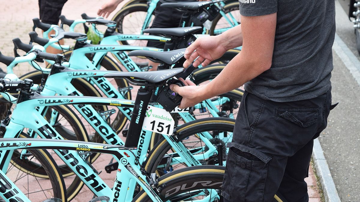 Each rider for the Tour de Suisse had a Velon transmitter on their bike to give live data on speed, heart rate and power