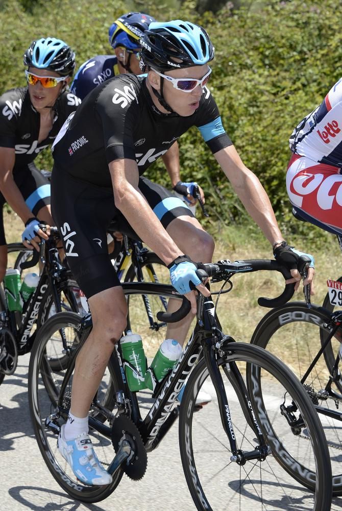 Chris Froome (Sky) had no issues on stage 3