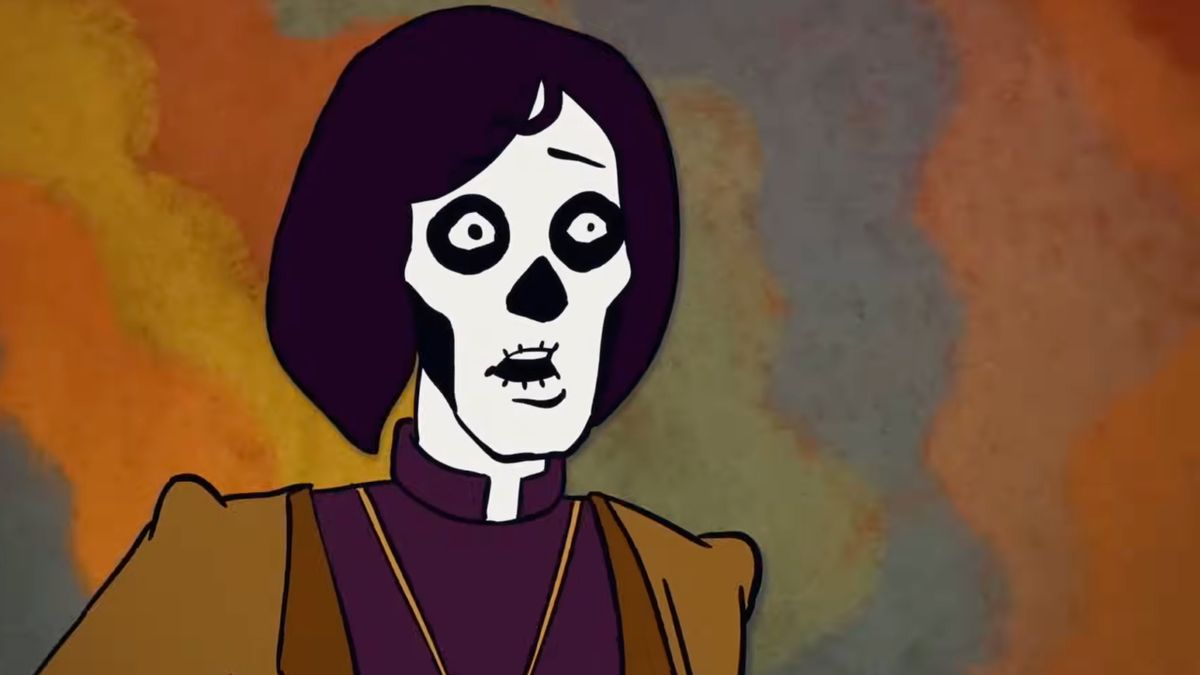 Screenshot from the 2024 music video for Ghost&#039;s Mary On A Cross