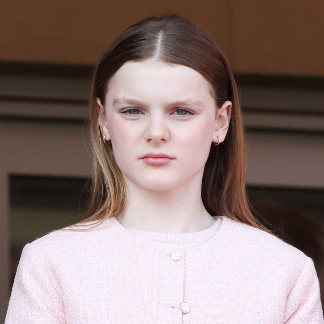 Princess Gabriella wearing a pink blazer