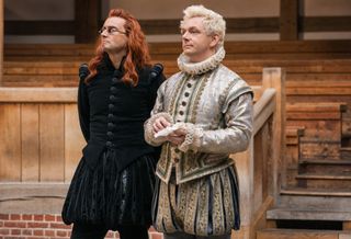 Pictured (L-R): David Tennant (Crowley), Michael Sheen (Aziraphale)