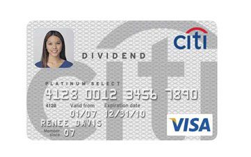 Citi Dividend Platinum Select Visa Card for College Students
