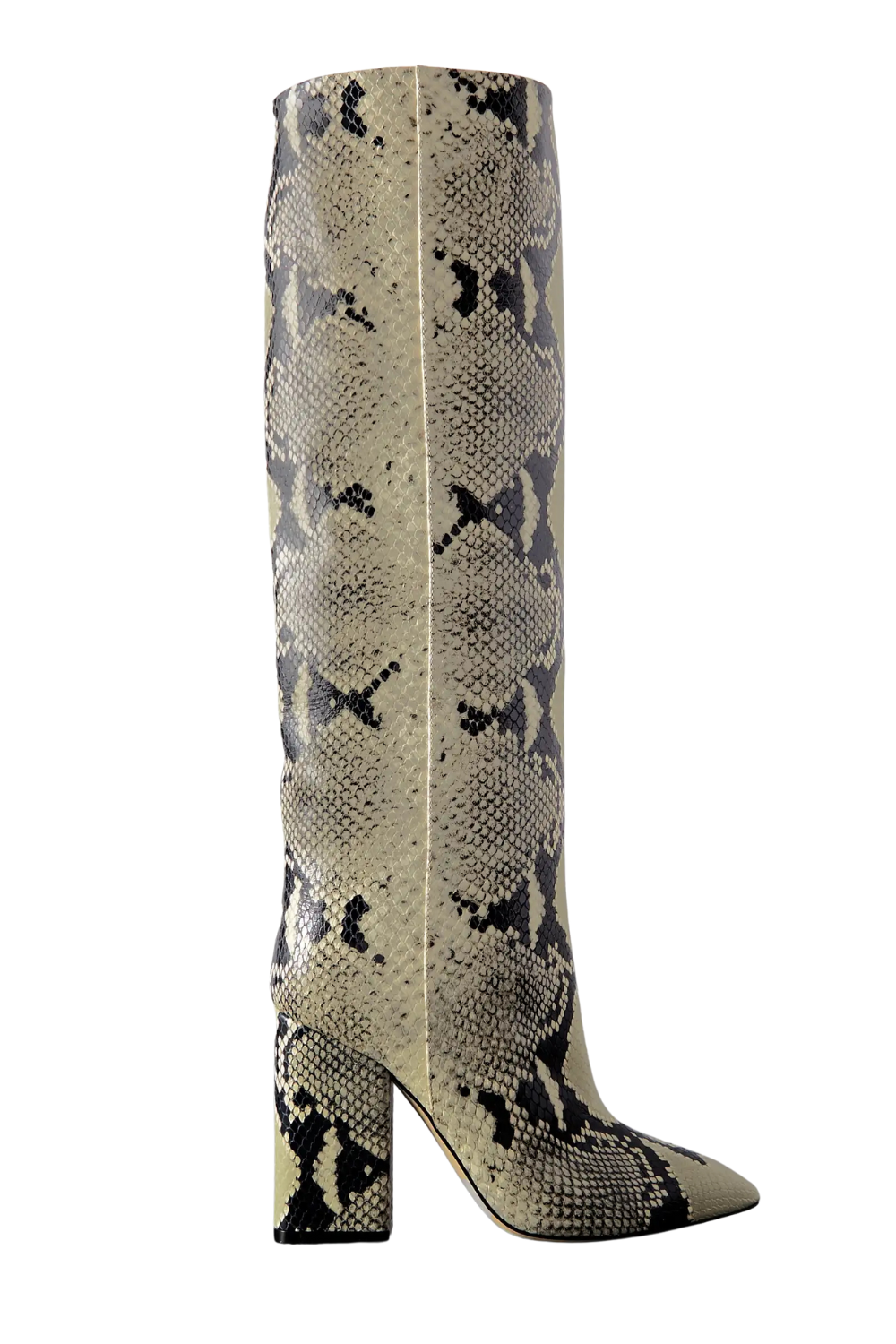 Anja Snake-Effect Leather Knee Boots