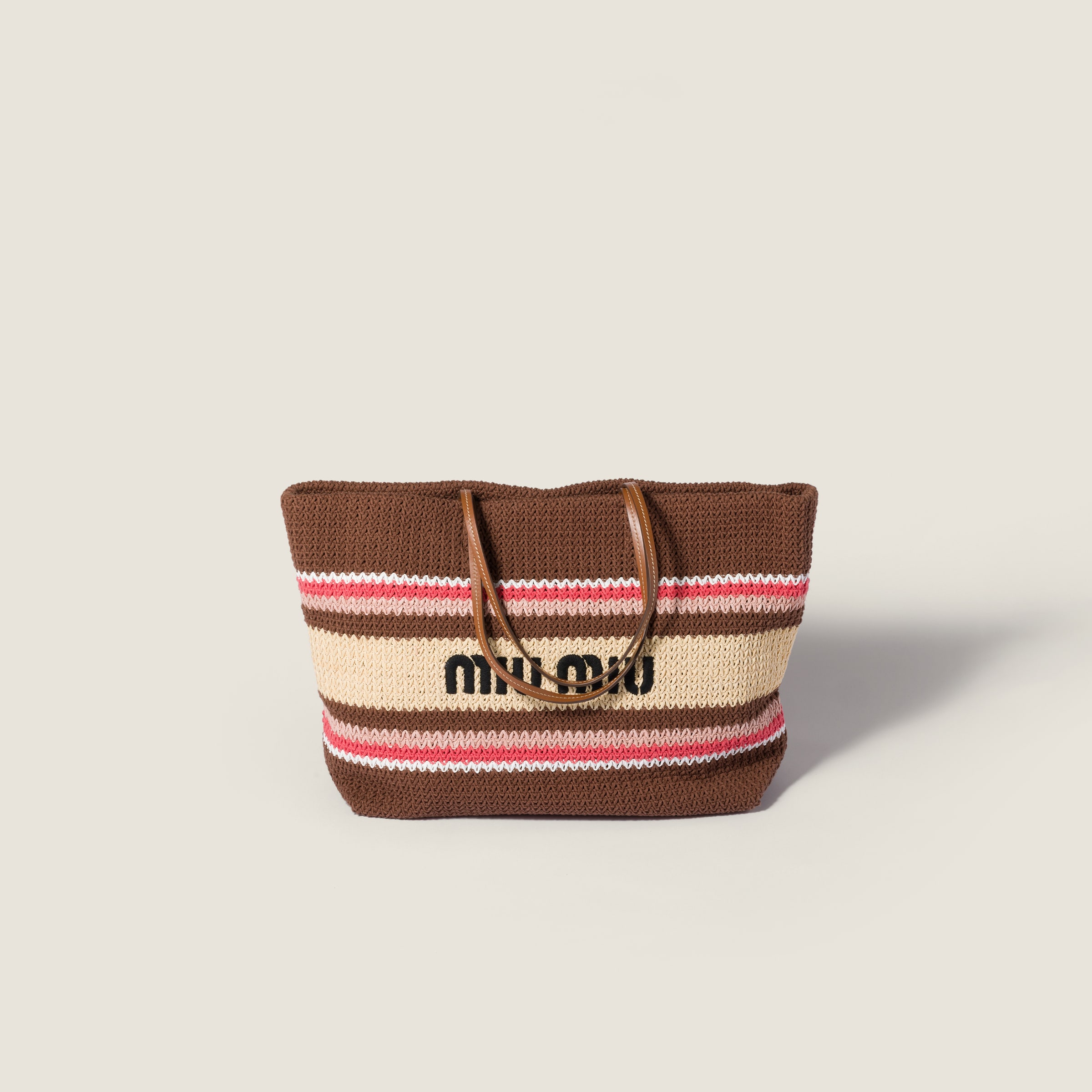 Raffia-Effect Woven Tote Bag