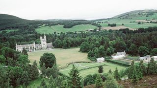 An aerial view of Balmoral Castle and grounds