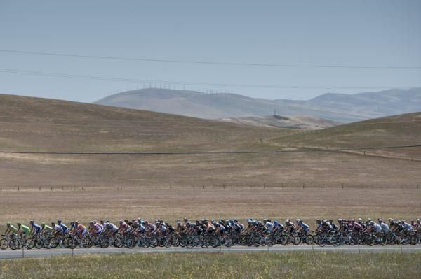 It was the first real warm day for the peloton on Stage 3