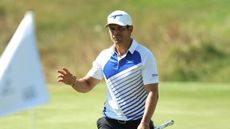 Adrien Saddier waves to the crowd during the 2025 Italian Open