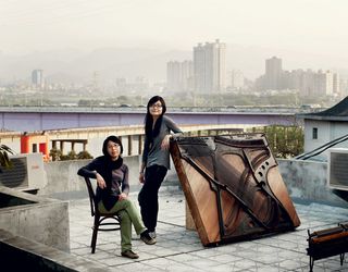 Poet Tong Yali (above left) and sound artist Wang Yujun (above right), Treasure Hill Artists Village, Taipei