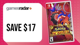 'Save $17' badge beside a box of the Pokemon Scarlet box