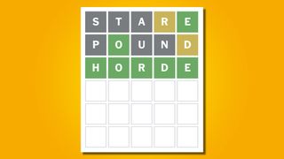 Wordle answer 683 on a yellow background