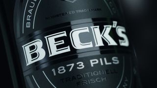 A dark, more sophisticated look for this special Becks beer
