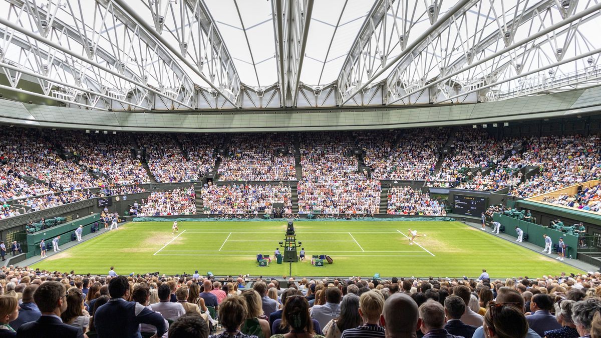 General view of Centre Court at Wimbledon