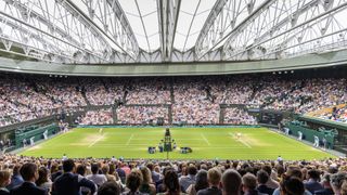 General view of Centre Court at Wimbledon
