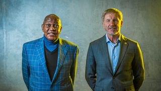 Kaizer Motaung and Stuart Baxter of Kaizer Chiefs