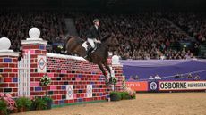 Joseph TRUNKFIELD and LOCOMOTION - Joint Winners - International Showjumping &ndash; Ripon Select Foods Puissance CSI3* - during the Horse of the Year Show held at the NEC in Birmingham in UK between 8 -12 th October 2025