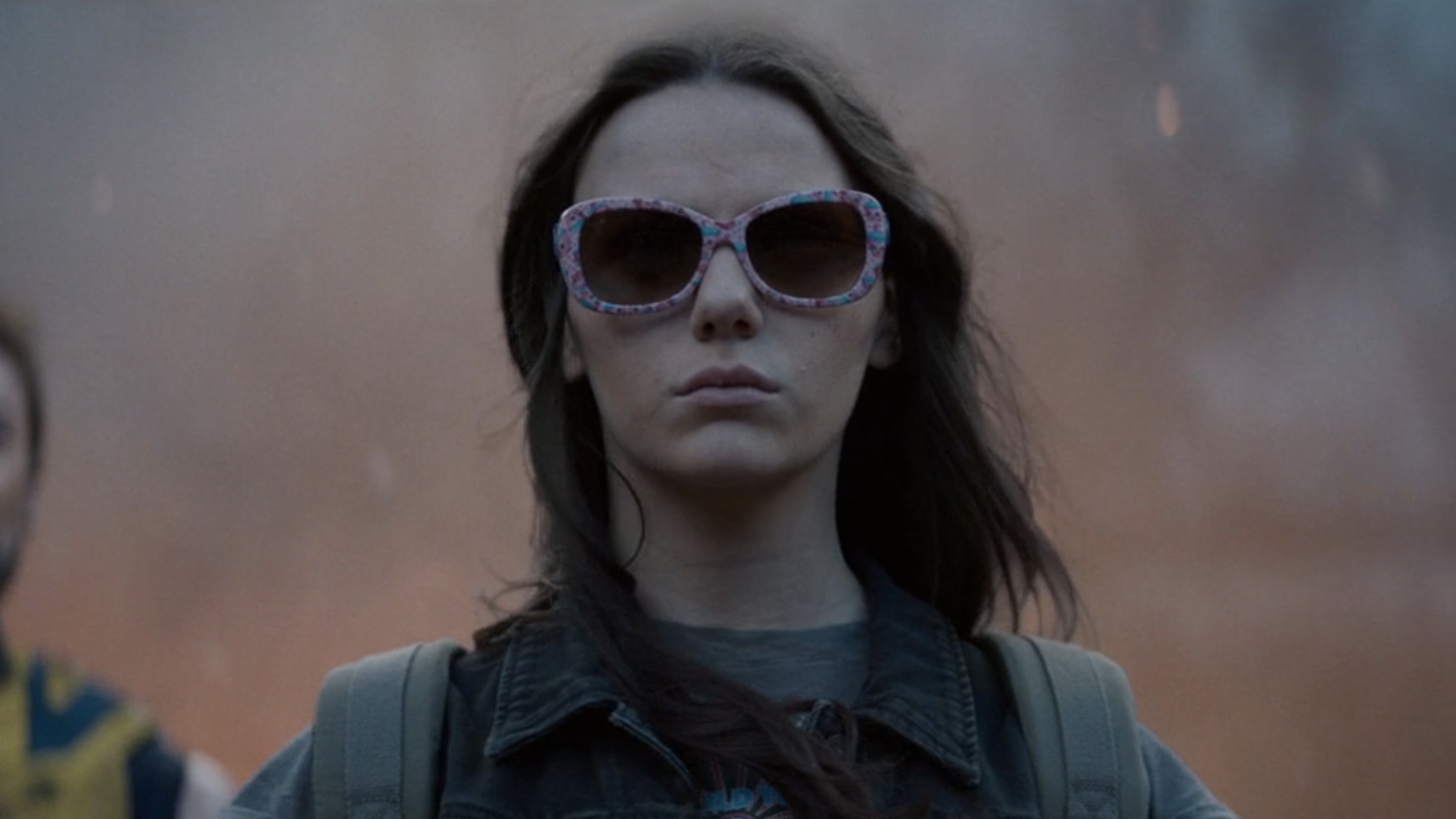 Laura wearing her sunglasses in Deadpool &amp; Wolverine.