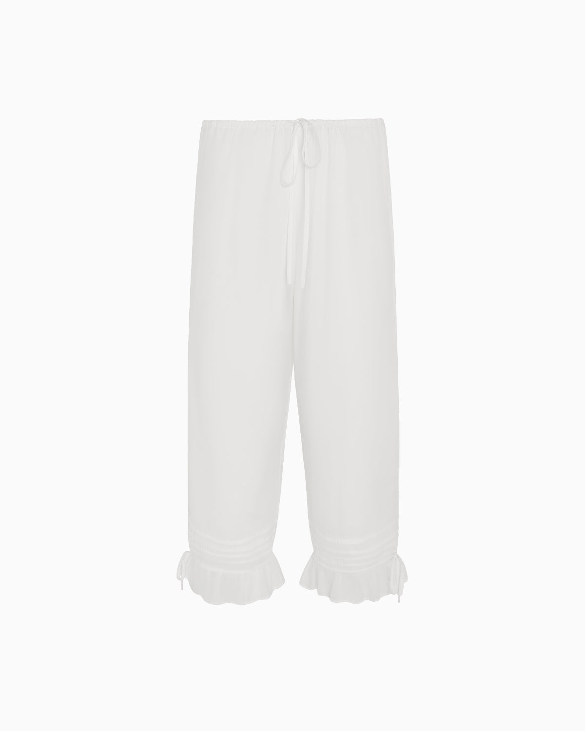 The Pantaloon: White Cotton Voile