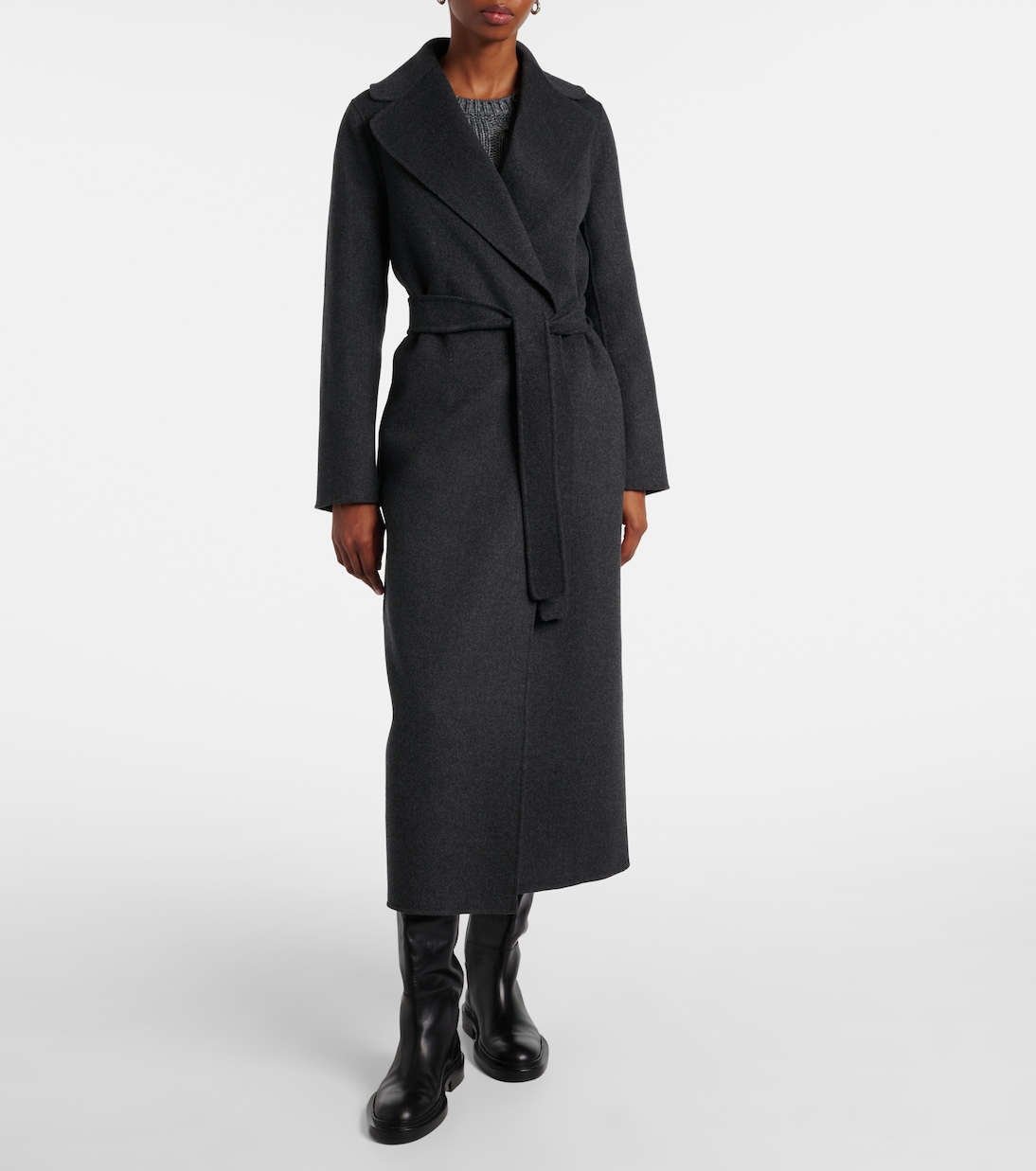 Poldo Virgin Wool Wrap Coat