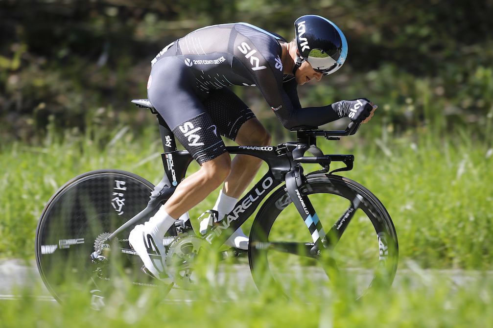 Michal Kwiatkowski racing the final stage of the Vuelta al Pa&iacute;s Vasco