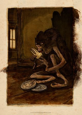 A creepy illustration by one of the best horror artists
