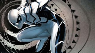 Marvel Comics artwork of Spider-Man in his Future Foundation suit